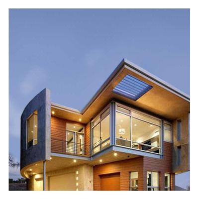 China Colors Shape Modern Good Quality Prefab Light Steel House Luxury Deepblue Smarthouse Villa for sale