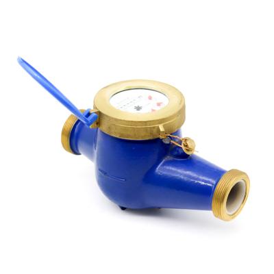 China New Design Metal Body Flow Itron Jet Brass Prepaid Medidor De Agua Multi Household Water Meter for sale