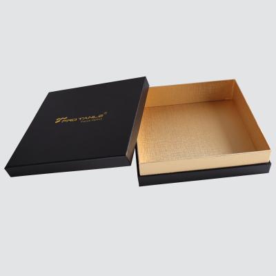 China Custom Recycled Gold Thick Cardboard Materials Size Logo Luxury Lid And Base Gift Chocolate Hot Stamping Box for sale