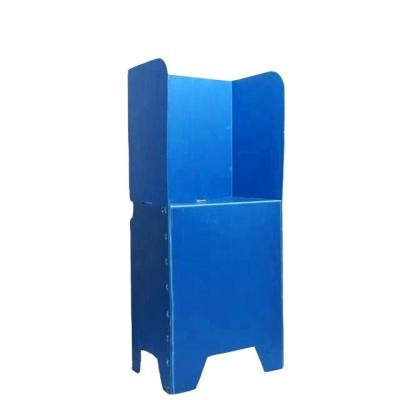 China Foldable Corrugated Plastic Election Voting Booths Election Station for sale