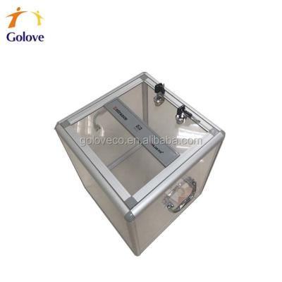 China Viable Folding Acrylic Ballot Box With Locks for sale