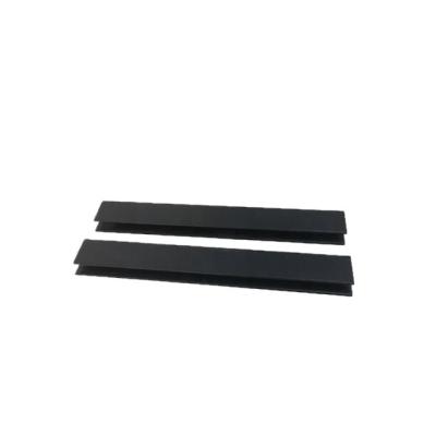 China Left / Right corner 5 mm black extruded U shape plastic profile for danpla box for sale