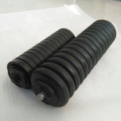 China Coal Industry 133mm Diameter Disc Return Rubber Rollers for sale