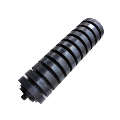 China Construction Material Shops 159mm Dia Rubber Rings Impact Rubber Roller For Conveyor Belt for sale