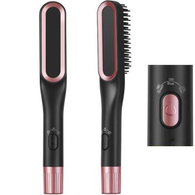 China Hotel Hair Styling Brush Electric Soft Men's Beard Comb Curling and Women's Straight Hair Straightening Brushes for sale