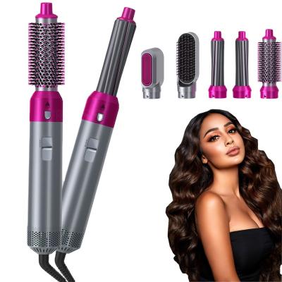 China Ion Airwrap Hair Dryer Airwrap Negative Ionic Styler 5 in 1 Rechargeable Brush Hair Dryer Styler with Comb Attachment for sale