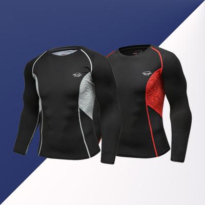 China Men Long Sleeve Manufacturer Black Guangzhou Sports Youth Long Sleeve Rash Guard Compression Shirt for sale