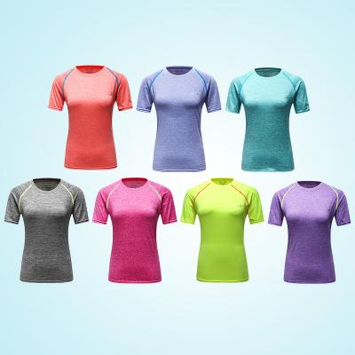 China Wholesale Custom Antibacterial Plain Stretch Clothing Women Fitness Short Sleeve Workout Yoga T-Shirt for sale