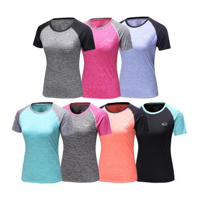 China Anti-pilling Fitness T-shirt Stylish Blank Women's Running Shirts for sale