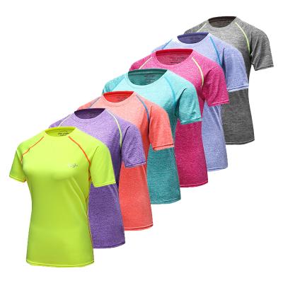 China Simple round neck sports t-shirt anti-pilling fitness clothing T-shirt for women for sale