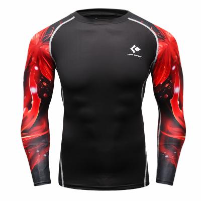 China Muttahida Majlis-e-Amal Guard Maker Men's Rashguard 3d Print Sublimation T-Shirt Long Sleeves Mens Sportswear for sale