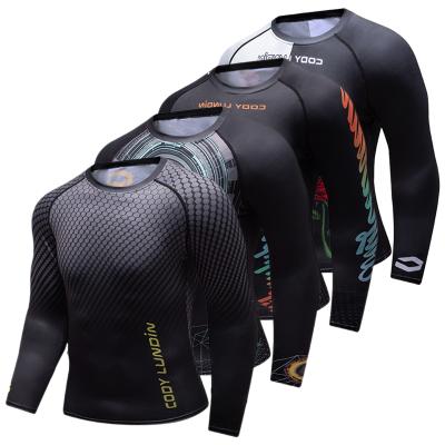 China Custom Long Sleeve OEM Logo Manufacturers Rash Guard Sublimation Printed Muttahida Majlis-e-Amal Bjj Surf Long Sleeve Rash Guard for sale