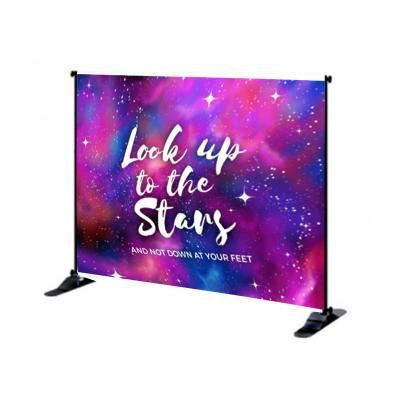 China Portable Adjustable Backdrop Stands Trade Show Product Tube Display Custom Printing Portable Adjustable Trade Show Cloth for sale