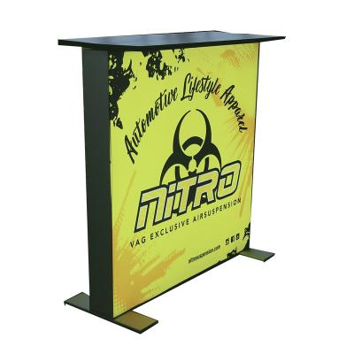 China Easy Installation Tool Free Custom Advertising Printing 1000mm SEG Lightbox Counter For Exhibition Booth for sale