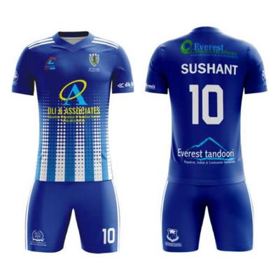 China Breathable Comfortable Custom Soccer Jersey Club Team Soccer Shirts Long Sleeve Player Name Number Printed Soccer Team Wear for sale