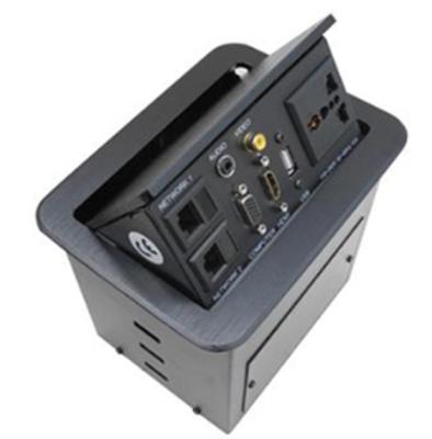 China Commercial Pop Up Desk Mounted Power Outlets With USB Port Connector Switch Network For Desktop for sale