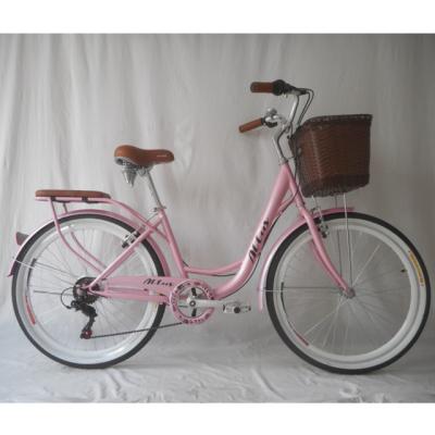 China Steel Lady City Bicycle 26 inch with Shimano 6 speed for sale