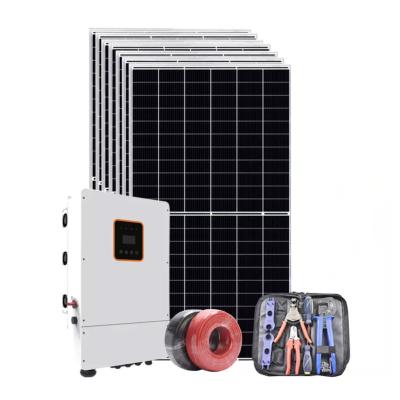 China Commercial Residential Monocrystalline Bifacial Home On Grid 5KW 15KW 50KW Solar Panel System for sale