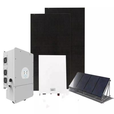 China Commercial Custom Mono Cell Sun Power Hybrid 30Kw 100Kw 3 Grid Phase On Grid Solar Panel System for sale