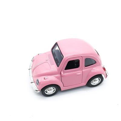 China Diecast Toy 1:38 Q Version Of The Mini Two Door Cast Iron Car Vintage Toys for sale