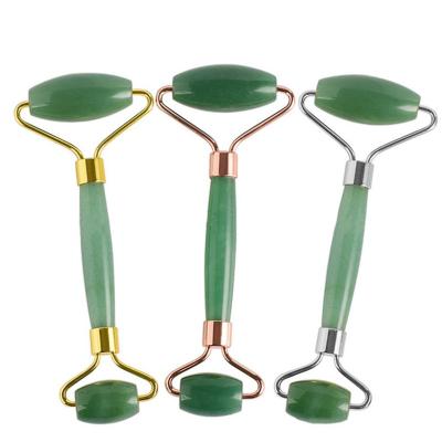 China Natural and Authentic Jade Face Roller Set Facial Roller Green Jade Guasha Guasha Massage Body Skin Care for sale