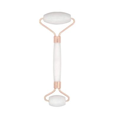 China 100% Natural White Jade Roller / Face White Massager - Premium White + SILICONE COVER ready to ship for sale