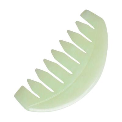 China Craft Comb Guasha Tip Massage Tool Hand Massager Relaxation Guasha Jade Exquisite Carving Scraping Comb for Body Spa Facial Acupuncture Treatment for sale