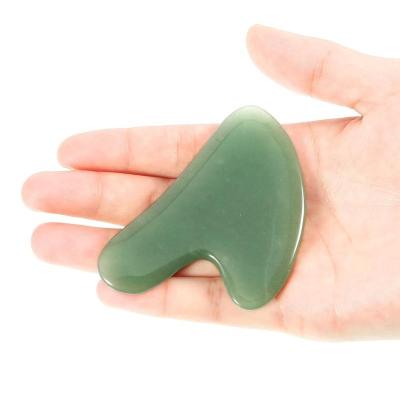 China Relax 100% Muscle Natural Premium Green Aventurine Heart Shape Gua Sha Scraping Massage Tool for sale