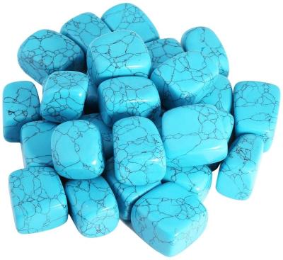 China Body Tumbled Turquoise Blue Chakra Stone For Reiki Healing Energy Chakra Stone for sale