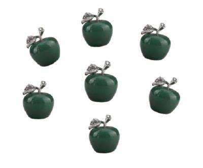 China Body Green Aventurine Carved Apple Crystals and Healing Stones 2.56 Inches Desktop Gifts Decorations Christmas Decor Room for sale