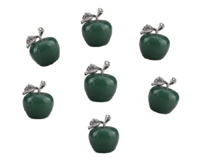 China Jade Apple Crystals Body Cut and Healing Stones 1.77 Inches Christmas Decor Room Desktop Gifts Decorations for sale