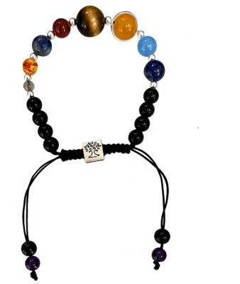 China Solar System Representation Solar System Bracelets Universe Galaxy Eight Planets Guardian Star Stone Bracelet for sale