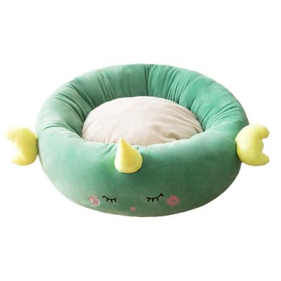 China Luxury Comfortable Fluffy Large Dog Bed Pet Bed Comfortable Soothing Washable Custom Wash Anti Mechanical Worry Around Dog Bed Wholesale for sale