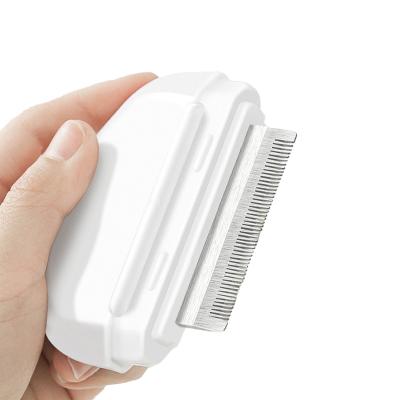 China Double Stocked Needle Filler Cat Dog Open Knot Undercoat Rake Comb Brush Pet Dematting Comb for sale