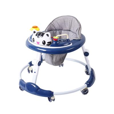 China Plastic 4 in 1 Multifunctional Cartoon Lion Toy Musical Folding Learning Chair Rolling Baby Walkers for sale