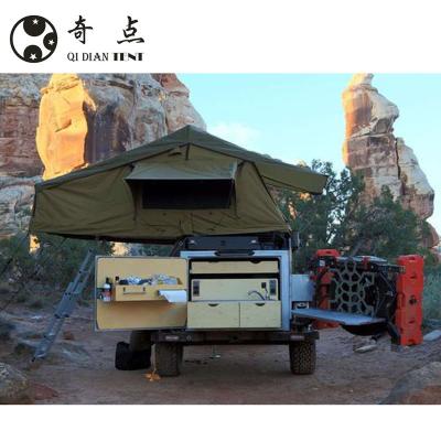 China Camouflage/field play four-season noise up canvas roof top tent folding outdoor soft top camping roof top tent for sale