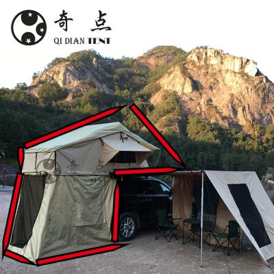 China Camouflage Play Camper/Field Jeep Soft Roof Top Tent with Ladder for 4 Person Strong Force Windproof for sale