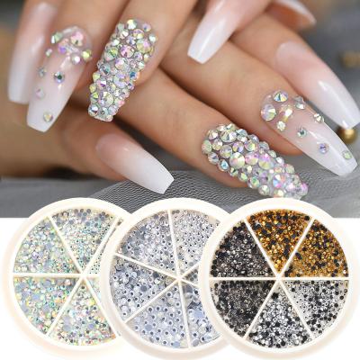 China Hot eco-friendly resin material flat faux stone diamond gel nail stickers decoration diamond glass set for sale for sale