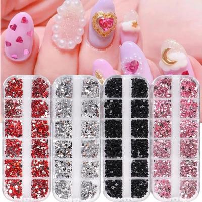 China New Manicure Fancy Ornament Heart Diamond Star Shaped Nail Decorative Rhinestone Eco-friendly Resin Material for sale