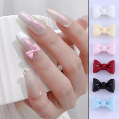 China New Japanese Style Bow Tie Eco-friendly Material Manicure 3D Matte Nail Polish Stickers For Girls for sale