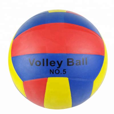 China Outdoor Promotion Kids Playing Cheap Multi Color Size 5 Rubber Volleyball for sale