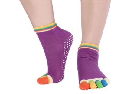 China Wholesale Custom Ladies Sports Women Five-finger Yoga Non-slip Winter Socks for sale