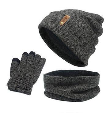 China Sale Soft Warm Winter Gloves Scarf Hat Three-piece Suit Thick Warm OEM for sale