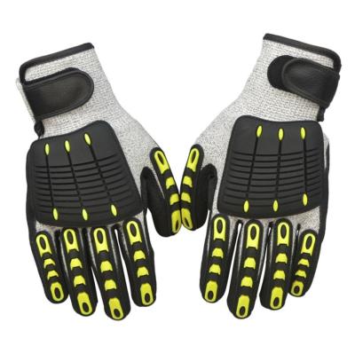 China SANSHOU Global Hot Selling High Quality Soft Free Sample Vibration And Shock Firm Grip TPR Work Shock Resistant Material Gloves for sale