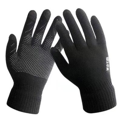 China Touch Screen PVC High Quality Non-slip Particle Breathable Soft And Thick Touch Screen Work Gloves for sale