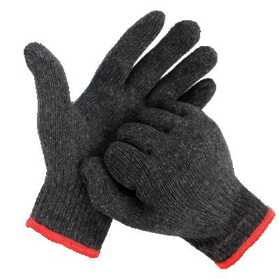 China Free Sample Customized Wholesale Wear Resistant Dark Gray Cotton Knitted Mechanical Work Hand Gloves for sale