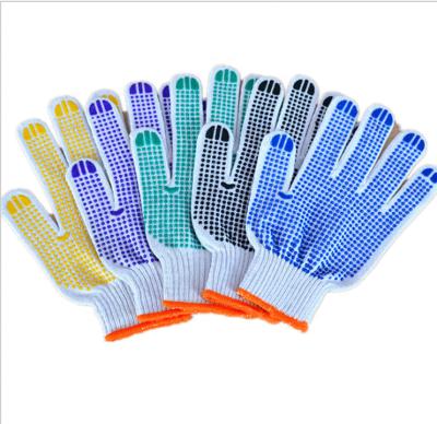 China Cotton Soft Non-slip PVC Dots Professional Production Customizable Winter Work Hand Safety Gloves for sale