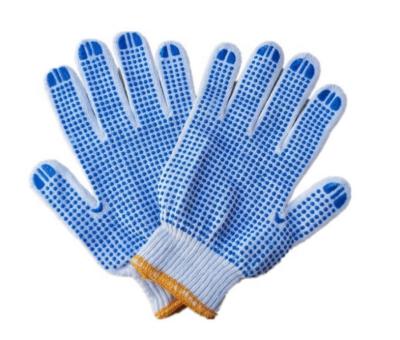 China General Purposes Grade Cheap Cotton Dot With Flexibility Fingers Anti Slip Work Safety Breathable Rubber Gloves for sale