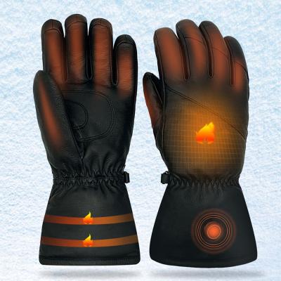 China New design waterproof electric heated gloves rechargeable battery hand warm gloves for snowboarding for sale