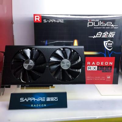 China Brand New Workstation Sapphire AMD Radeon RX 580 2048SP 8G D5 V2 New Pulse Version Graphics Card In Stock for sale